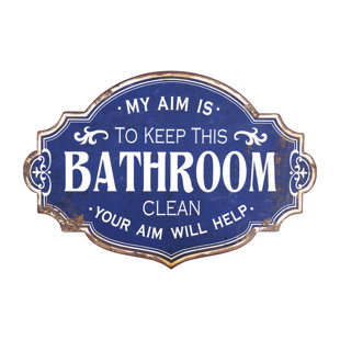 Bathroom Wall Signs Wayfair