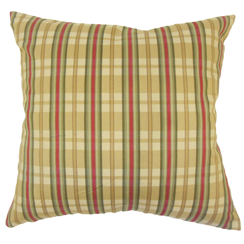August Grove Jacobsen Plaid Down Filled 100 Cotton Throw Pillow Wayfair