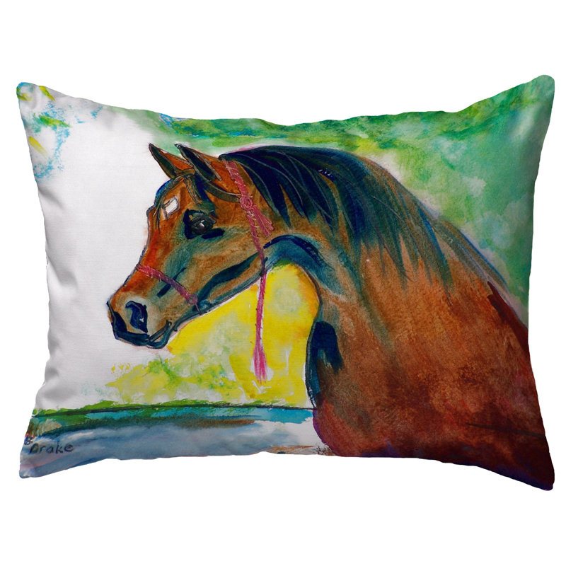 Highland Dunes Shriner Prize Horse Indoor Outdoor Lumbar Pillow Wayfair