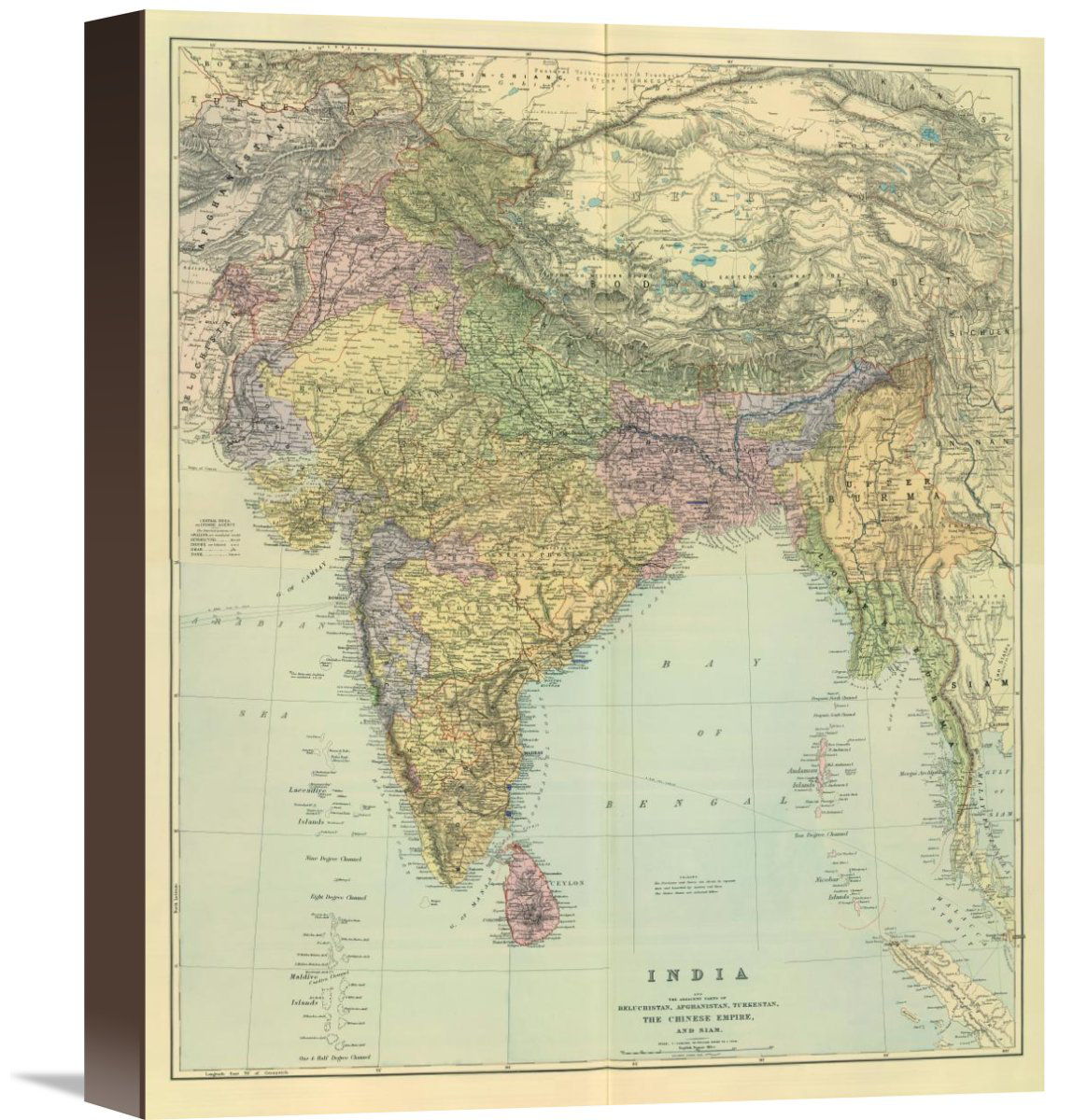 Global Gallery Composite India 1901 By Edward Stanford Graphic Art On Wrapped Canvas Wayfair