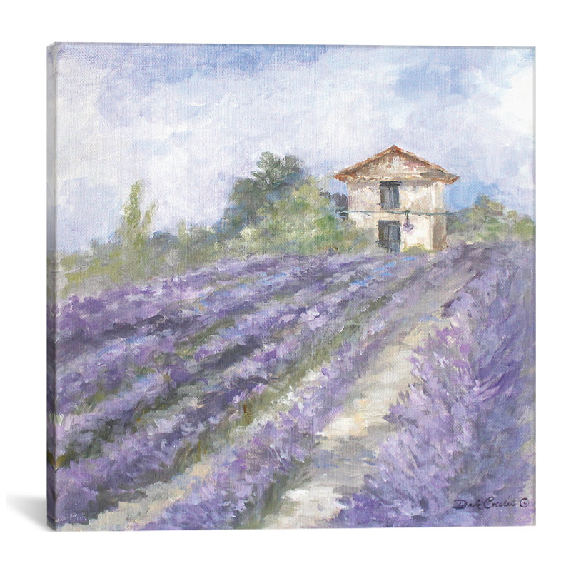 Lark Manor Lavender Fields Painting Print on Wrapped Canvas & Reviews
