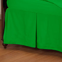 green crib skirt