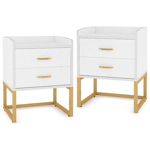 off white nightstand set of 2