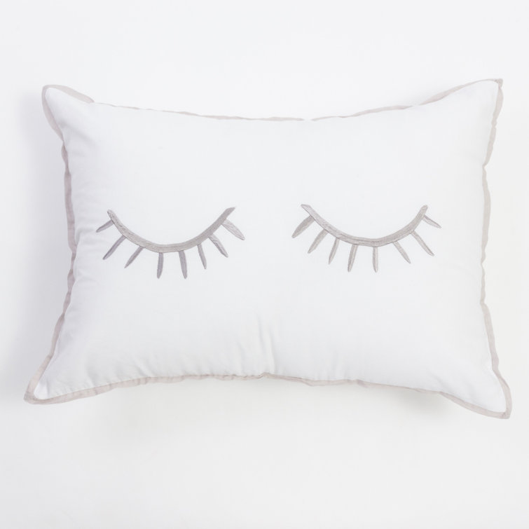 eyelash throw pillow