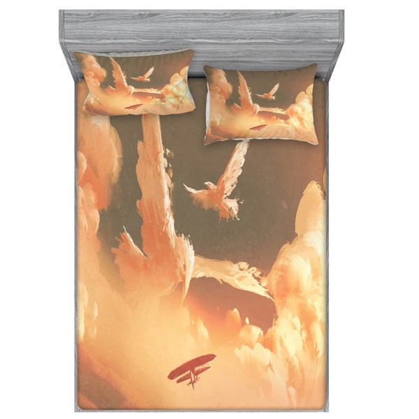 East Urban Home Mythical Phoenix Bird Shaped Fluffy Cloud In