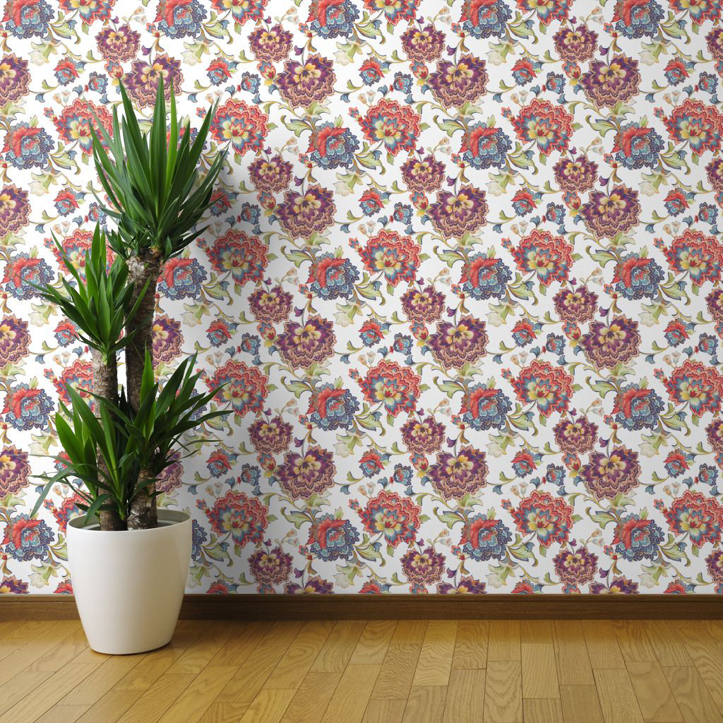 Red Barrel Studio Chintz Floral Wallpaper Floral Vintage Chintz