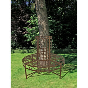 8-Sitzer Baumbank Romantic aus Metall von Garten..
