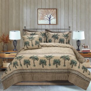 Kona Palm Tree Tropical Comforter Set with Sheet and Curtain Options FREE SHIP 