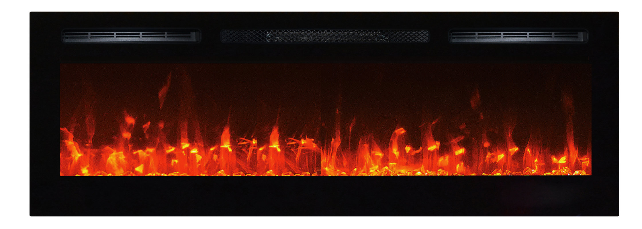 Wall Mounted Electric Fireplace - Shop Drew's Honeymoon House {Jonathan's Guest Suite}