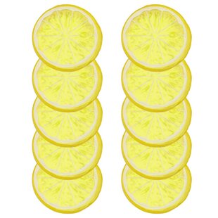 Unique 3 Color Artificial Fruits 'Lemons' Slices Home/Party Decoration Fake Frui 