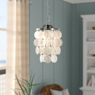 Metal Capiz Shell Lighting Wayfair Kym Capiz Shell Mini Pendant