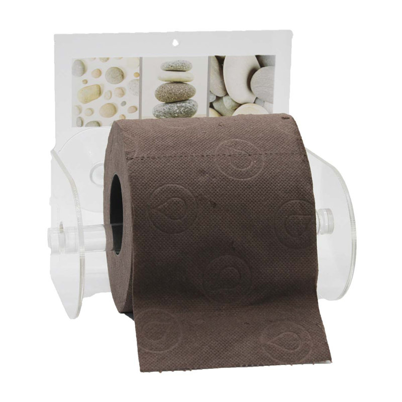 Toilet Roll Tissue Holder Stand Paper Storage Dispensers Wall Mounted Brown