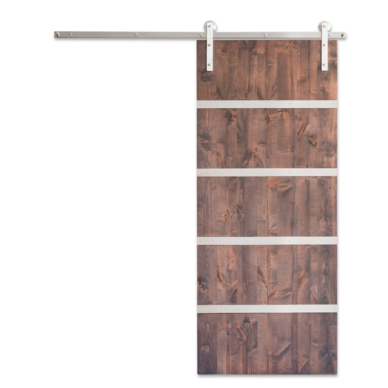 Artisan Hardware Paneled Wood And Metal Modern Sliding Barn Door