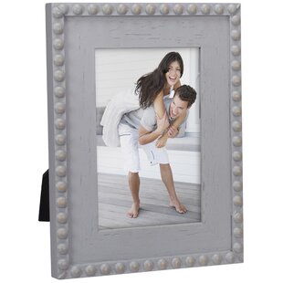 Malden International Designs Classic Wood Picture Frame 4 by 6-Inch Silver Bead 