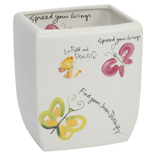 Go to store & view more images Creative Bath Flutterby Waste Basket