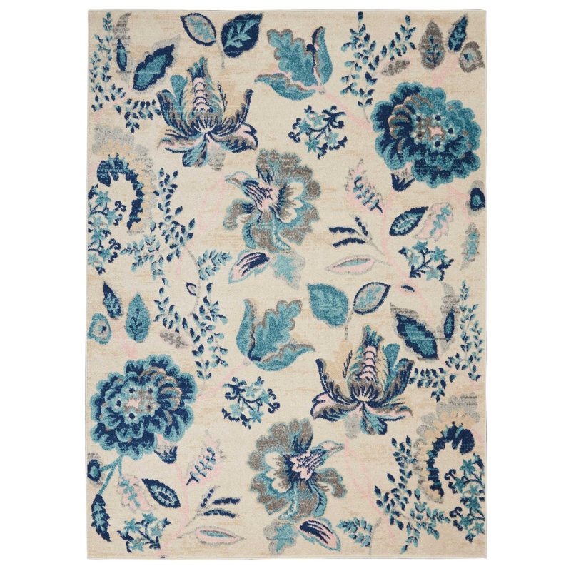 Waverly Baby Floral Ivory/Light Blue Area Rug & Reviews ... (800 x 800 Pixel)