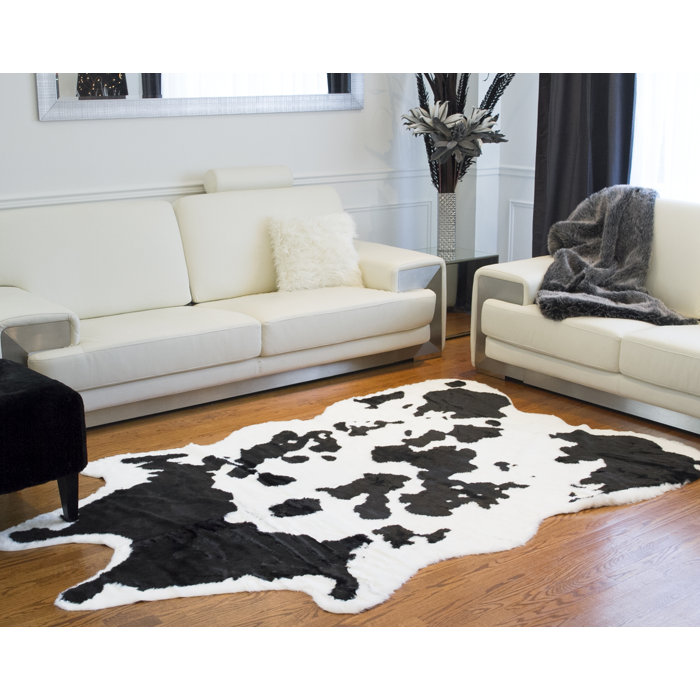 Faux Cowhide Black White Area Rug Faux Cowhide Black White Area Rug