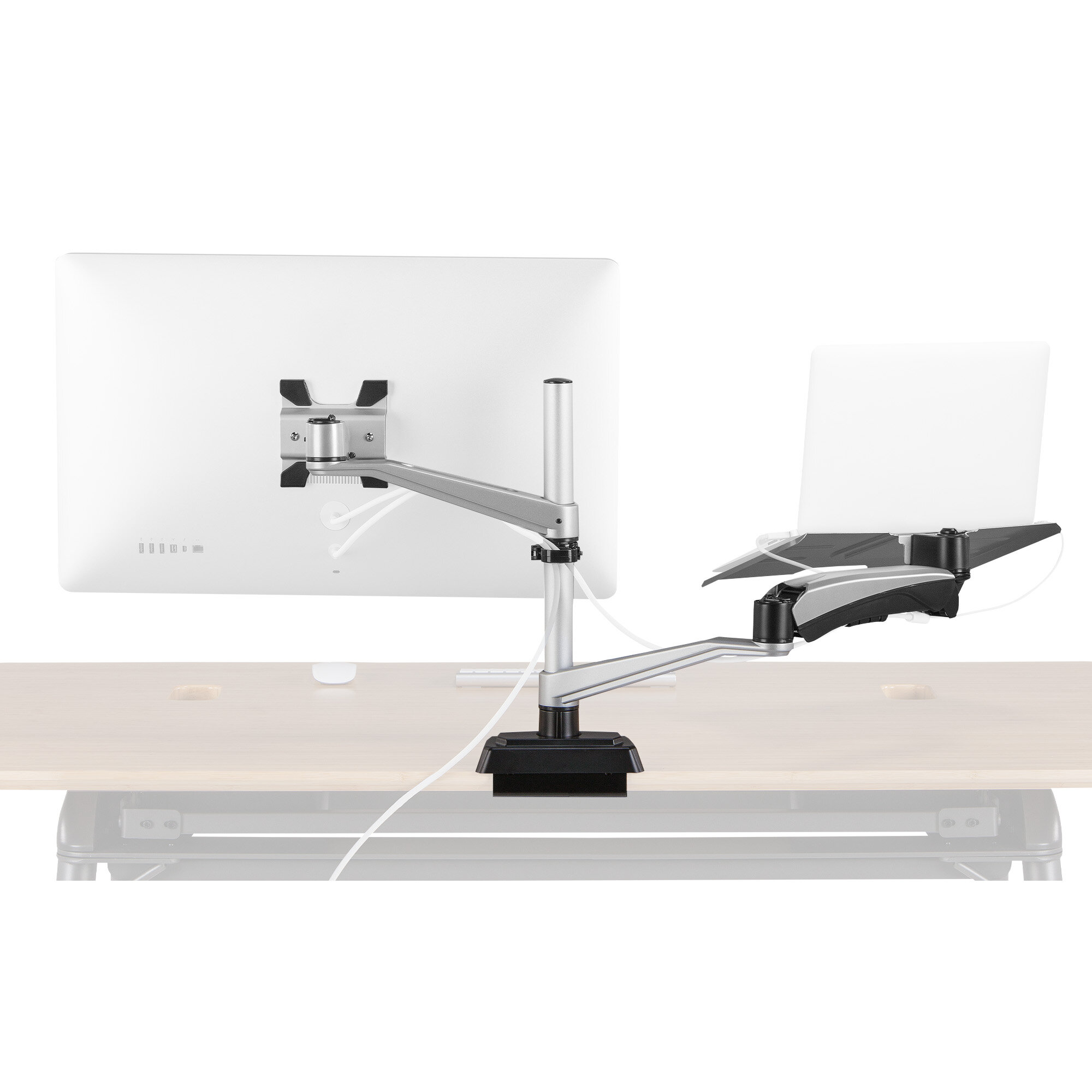 Varidesk Monitor Height Adjustable 2 Screen Desk Mount Reviews Wayfair