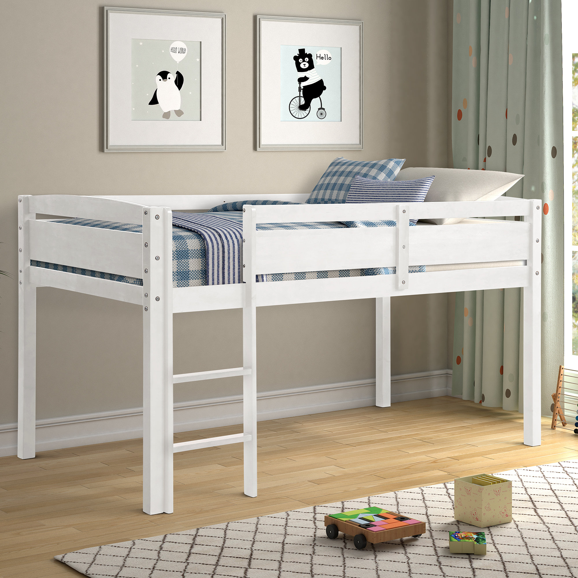 Harriet Bee Sneller Twin Low Loft Bed Wayfair Ca