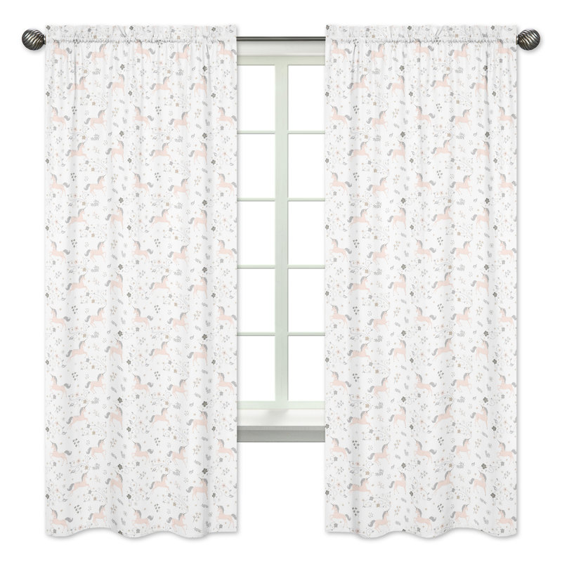 Sweet Jojo Designs Unicorn Semi Sheer Rod Pocket Curtain Panels Reviews Wayfair