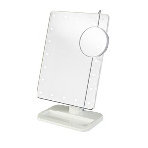 Portable LED Lighted Rectangle Tabletop Makeup Mirror
