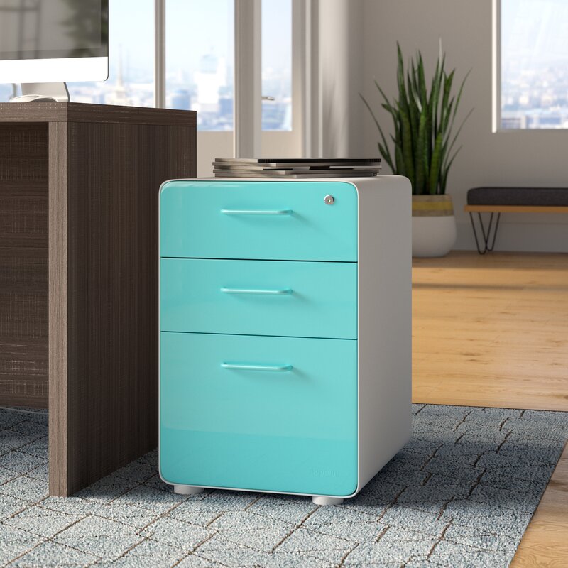 Poppin 3 Drawer File Cabinet Reviews Wayfair