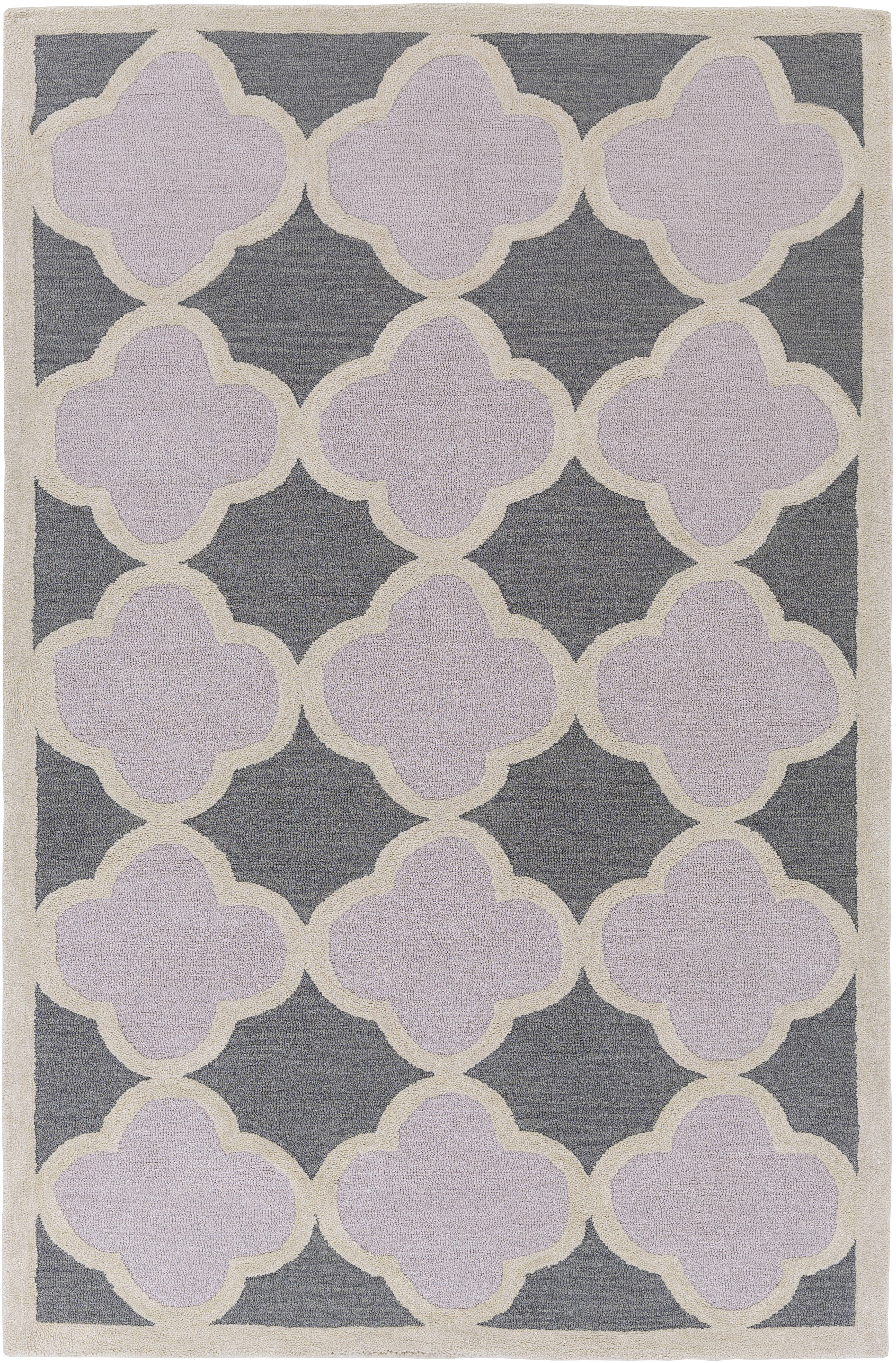 Red Barrel Studio Corson Geometric Handmade Tufted Gray Silver Area Rug Reviews Wayfair