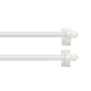 Magnetic Cafu00e9 Single Curtain Rod (Set of 2)