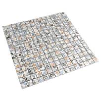 Sample Only Tan Mix Intrend Tile HC006-A-sample Hand Colored Mosaic Tile Sheet