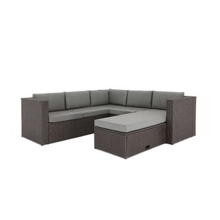 Saltville 4 Piece Rattan Sectional Seating Group with review