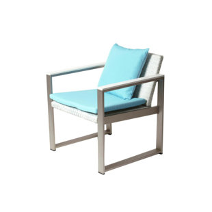 Barnes Impeccably Comfortable Upholstered Aluminum Patio Dining Chair With Cushion by Brayden Studio Spacial Price