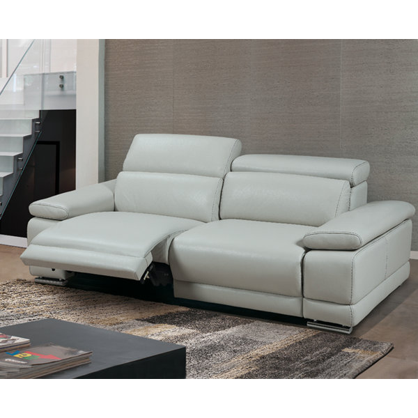 BelliniItalianHome Causeuse en cuir véritable avec ...