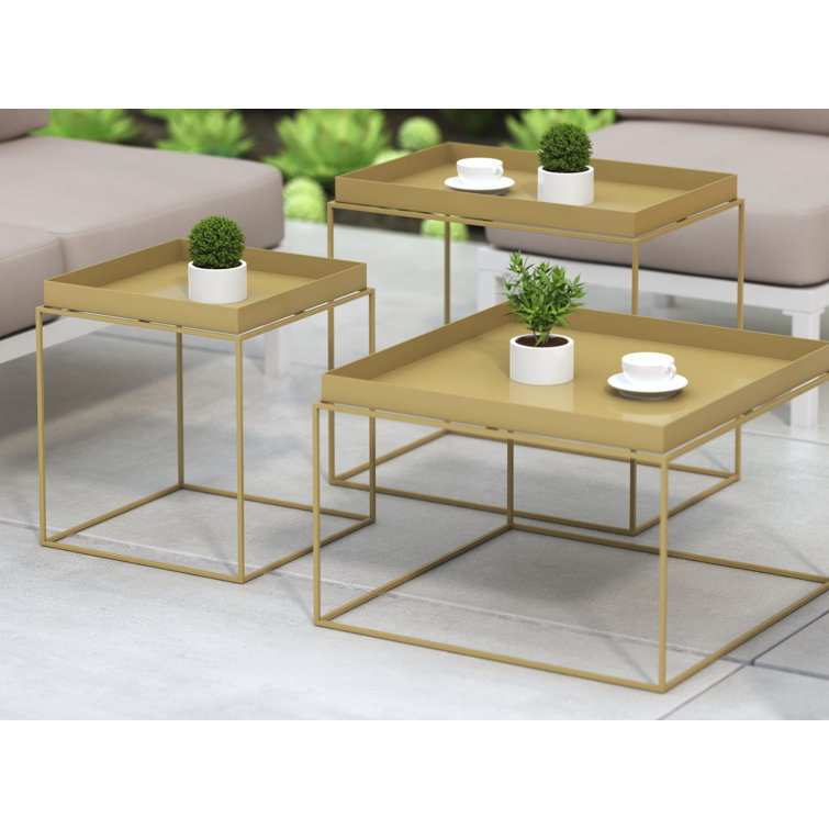 Latitude Run® Gaia Tray Top Drum Nesting Tables Wayfair.ca