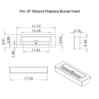 Pro Bio Ethanol Tabletop Fireplace Regal Flame