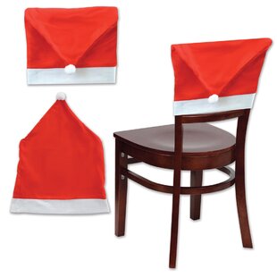 christmas house santa hat chair covers