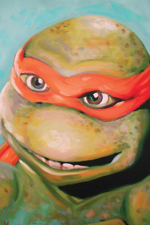 East Urban Home Vintage Ninja Turtles Mikey Painting On Wrapped Canvas Wayfair