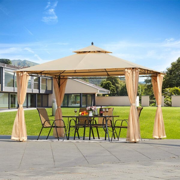 10x10/15Ft Top Canopy Replacement UV Block Sunshade for Patio Gazebo Tent