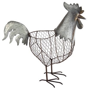 Rooster Metal Statue