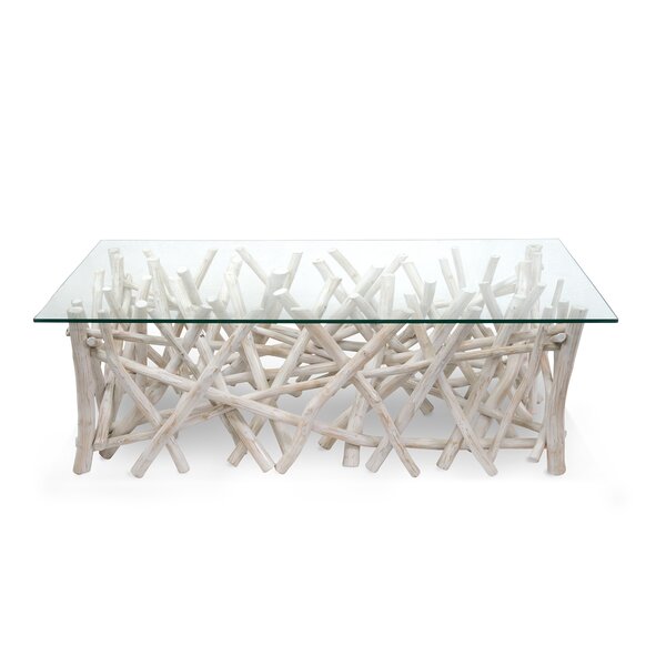 tree branch glass top coffee table