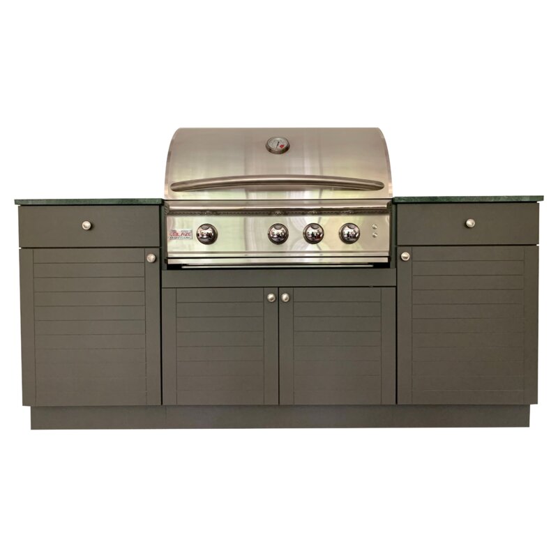 Marbella Outdoor Inc 77 5 Piece Modular Outdoor Kitchen Cabinet Wayfair