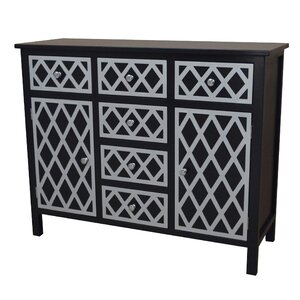 Trellis Cabinet 6 Drawer and 2 Door Accent Cabinet