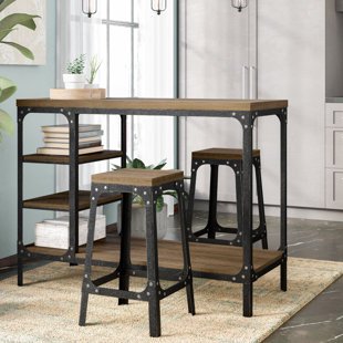 3 Piece Kitchen Dining Room Sets You Ll Love Wayfair Terence 3 Piece Counter Height Dining Set