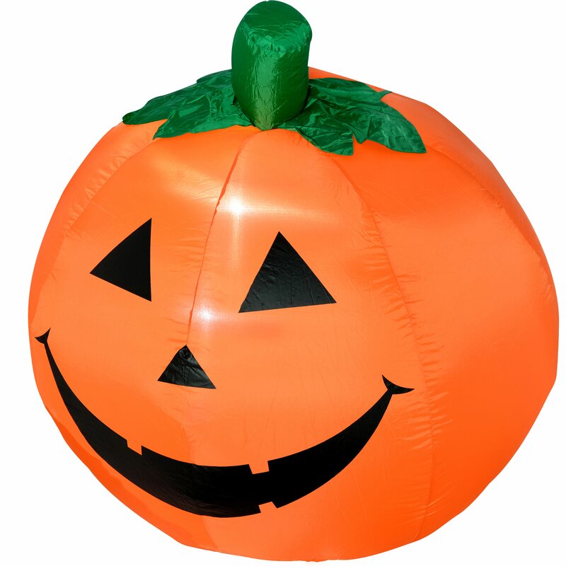 The Seasonal Aisle Pre-Lit Pumpkin Inflatable Halloween Lighted Display ...