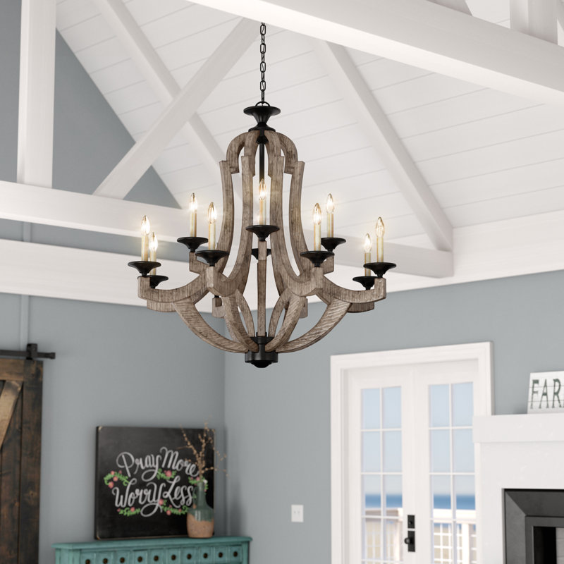 round farmhouse chandelier