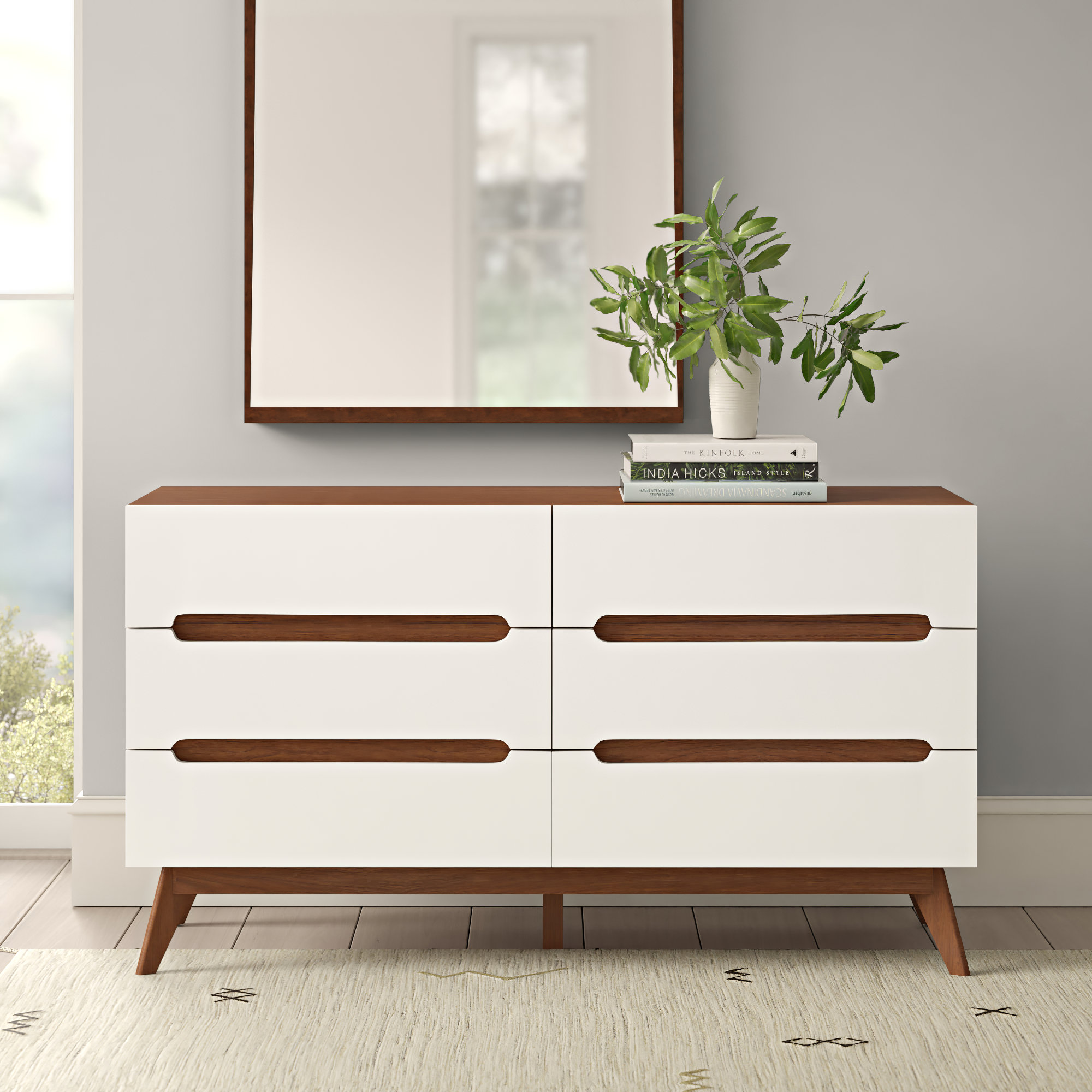 Melina 6 Drawer Double Dresser Reviews Allmodern Melina 6 Drawer Double Dresser