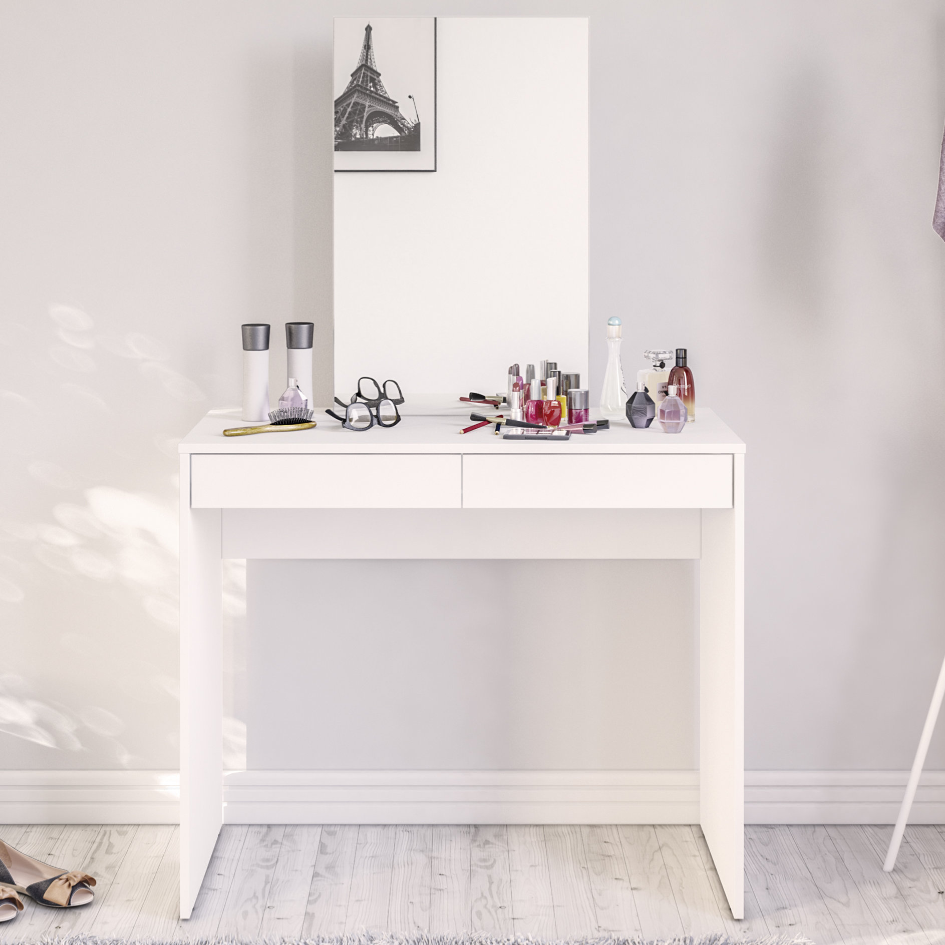 Boahaus 2 Drawer Vanity With Mirror Reviews Wayfair