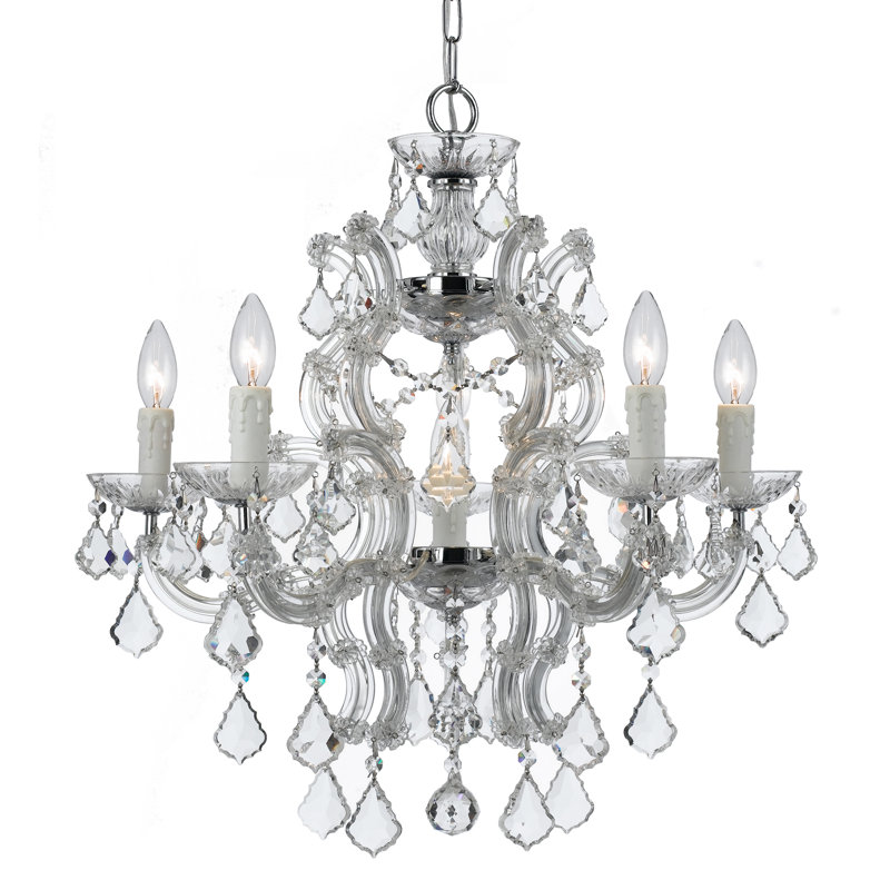 House Of Hampton Griffiths 6 Light Candle Style Classic Traditional Chandelier With Crystal Accents Reviews