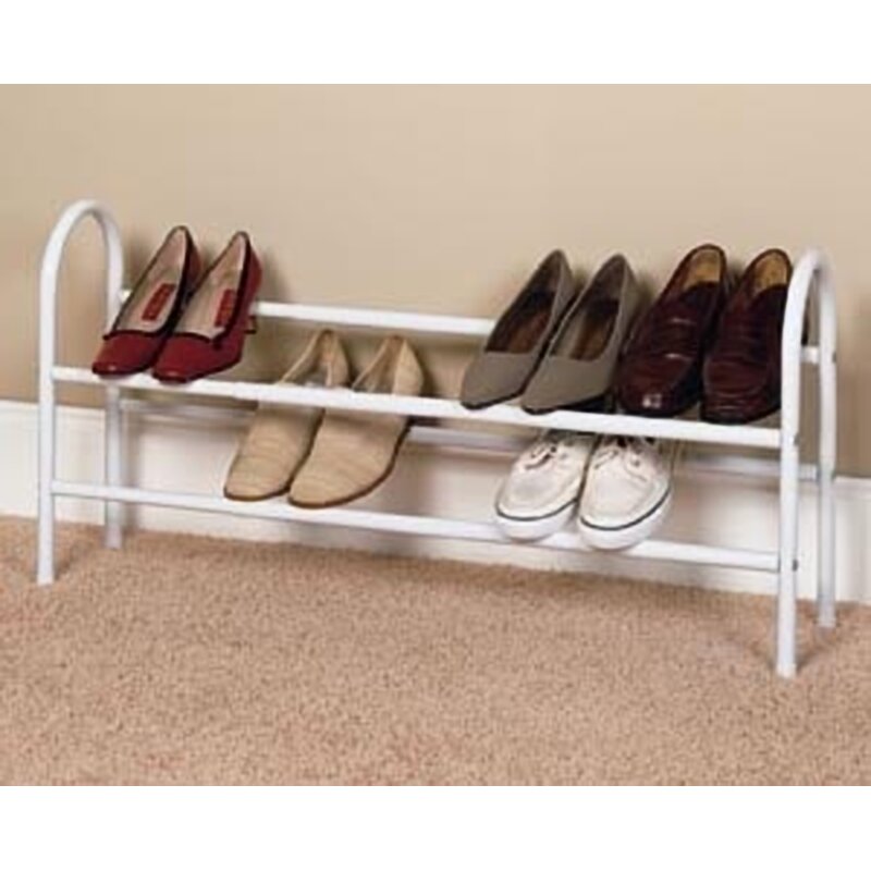 Closetmaid Two Tier Expanding 12 Pair Shoe Rack Wayfair Co Uk