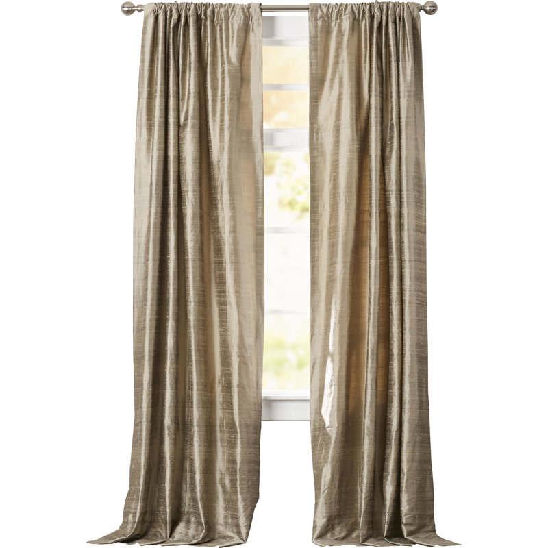 Willa Arlo Interiors Toulouse Textured Dupioni Silk Room Darkening