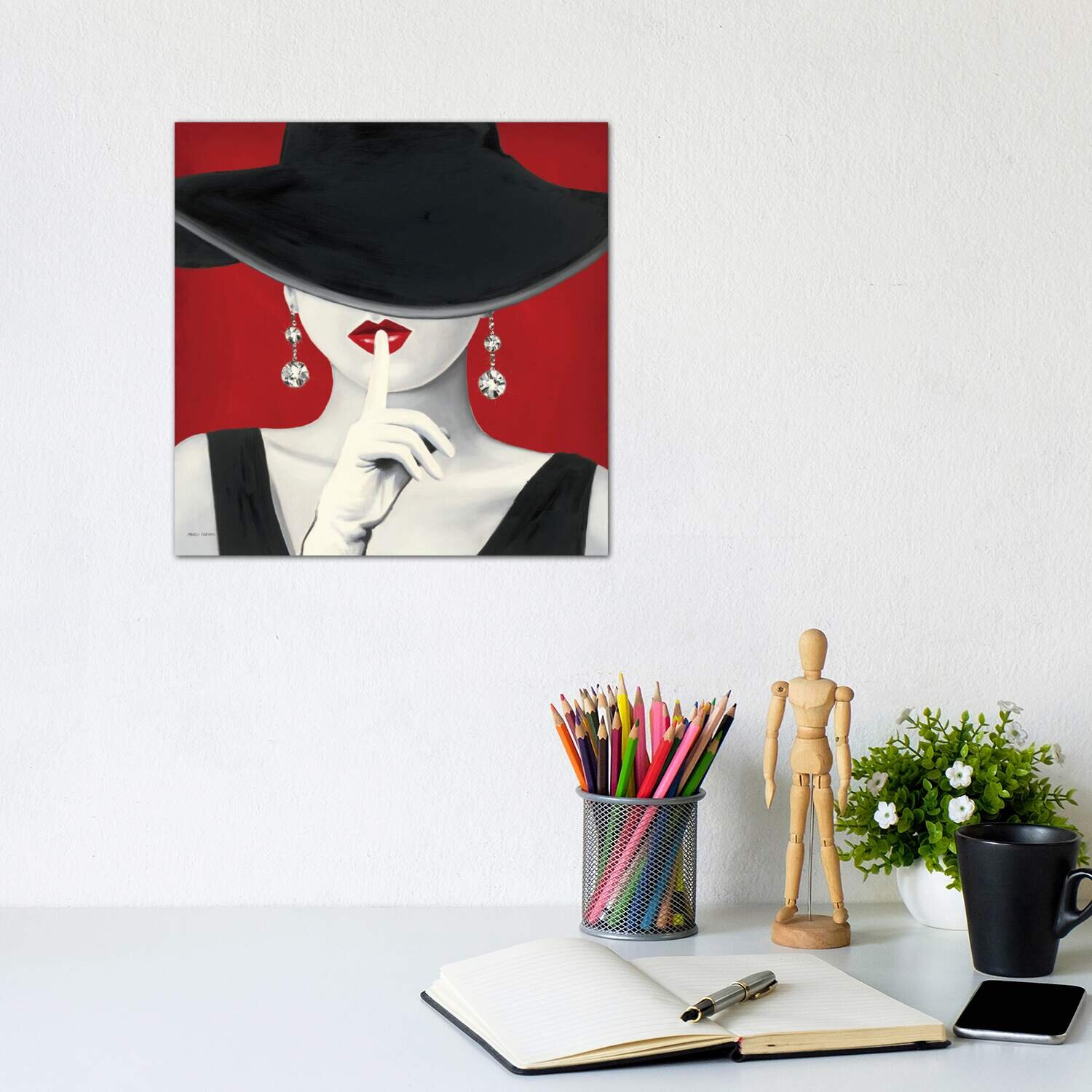 East Urban Home Haute Chapeau Rouge I by Marco Fabiano - Painting ...